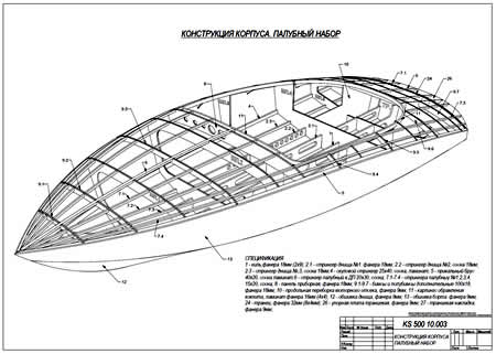 морная лодка фанерная схема палубы