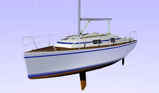 senterboard 8m yacht design