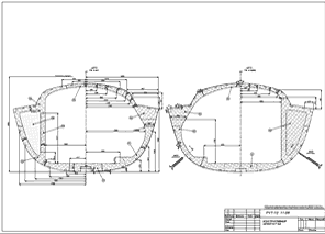 чертеж переборки яхты
