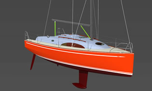 33 feet sailing yacht design