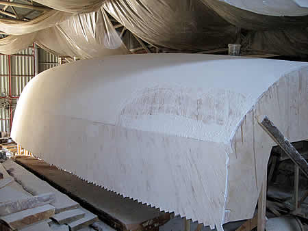 деревянная ламинированная обшивка корпуса яхты